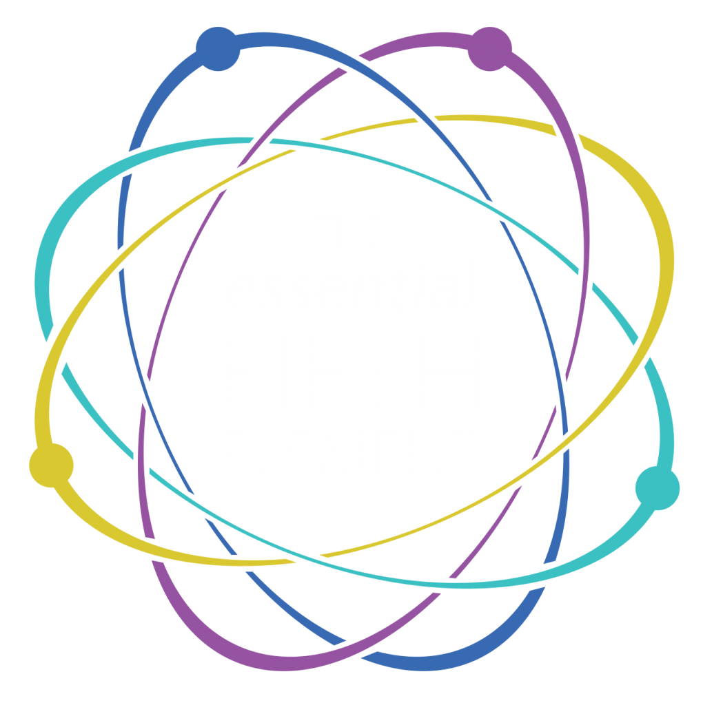 The Essential Fifth Element logo white text